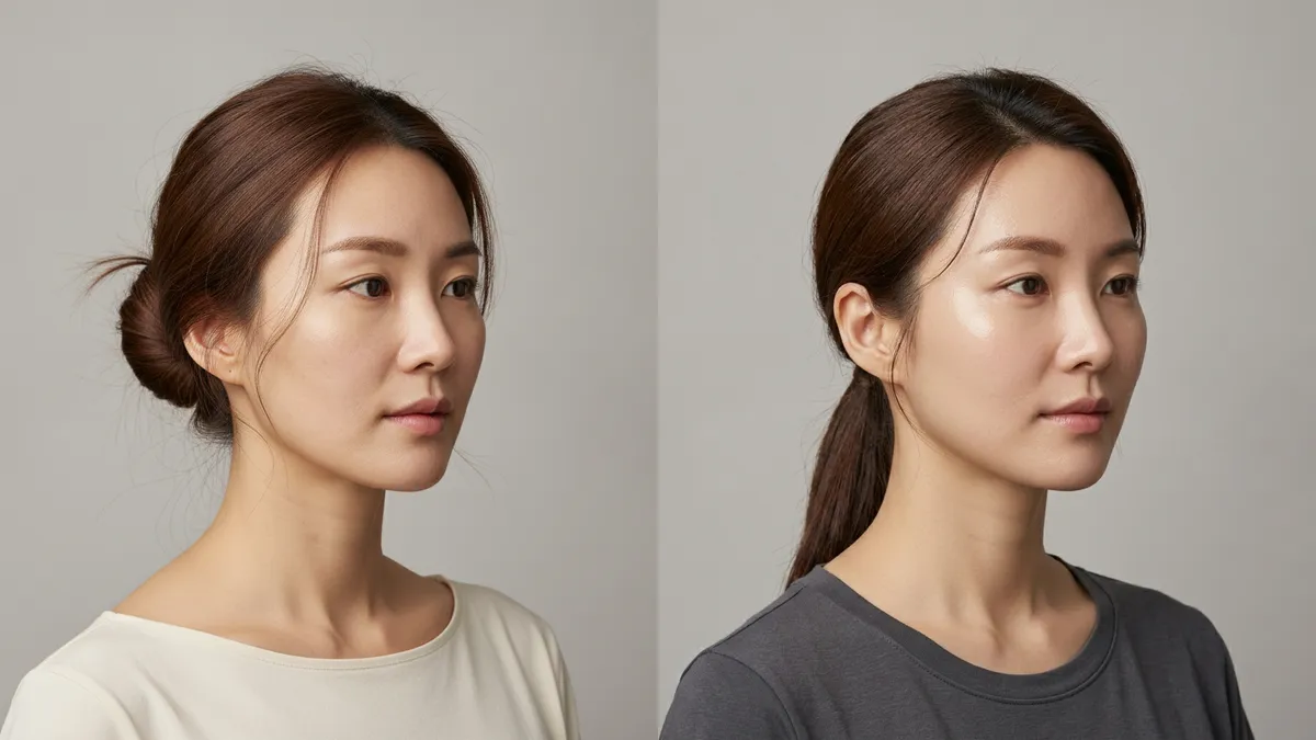 강남 피부과 리쥬란 다운타임 시술 전후 비교 사진
