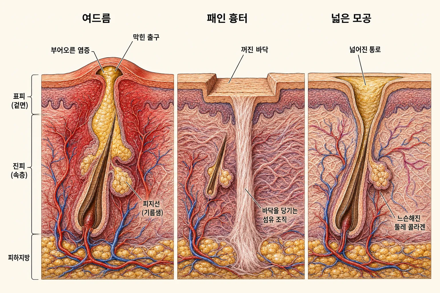여드름·흉터·모공 시술 종류와 차이 — 포텐자·미라젯·프락셀