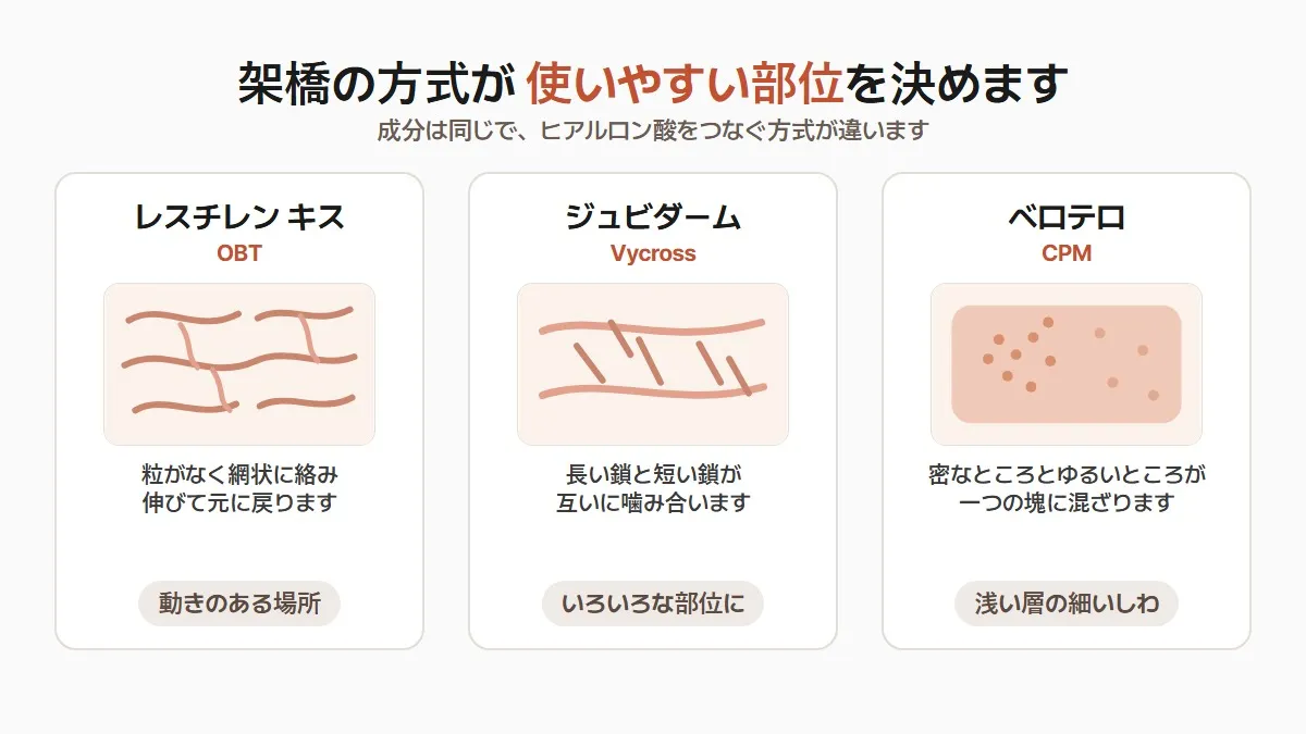 韓国のヒアルロン酸 架橋方式の三つの違い