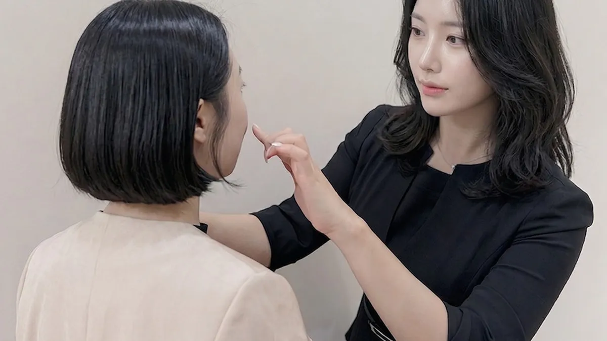 韓国のヒアルロン酸 部位を確認するカウンセリング